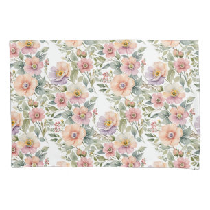 Soft Pastel Windflower Sprays Pillowcase
