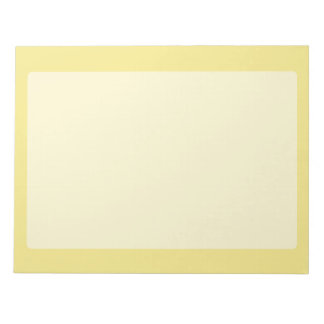 Soft pastel yellow accent decor ready to customise notepad