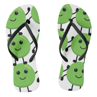 Soft pea motif flip flip - Fun and original Thongs