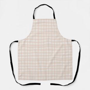 Soft Peach and Cream Cottagecore Plaid Apron