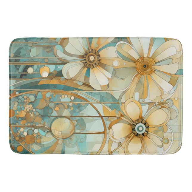 Soft Peach Garden 3 Bath Mat (Front)