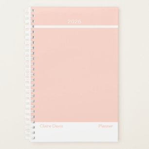 Soft Peach Minimalist Planner