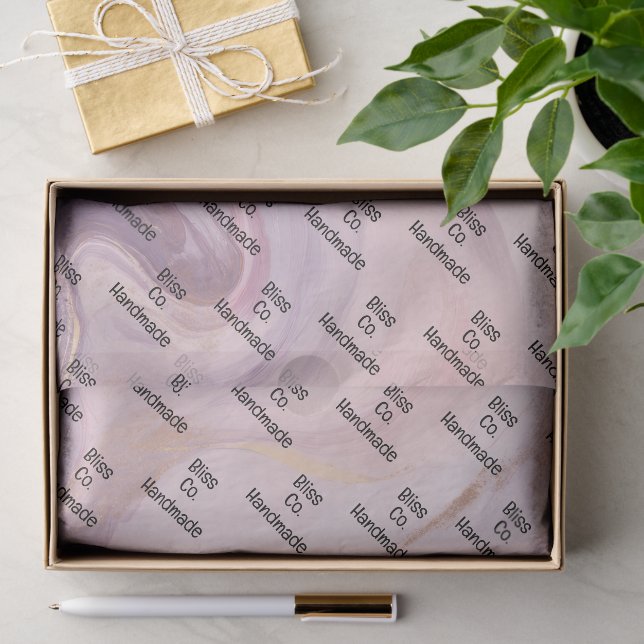 Soft Peach Rustic Marble Tissue Paper (Gift)
