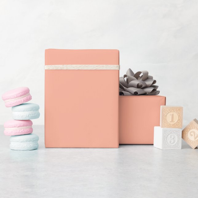 Soft Peach Solid Wrapping Paper Roll (Baby Shower)