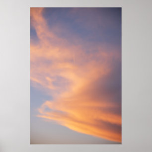 Soft Peach Sunset Sky Poster