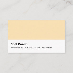 Soft Peach "Warmth and Joy" Business Card
