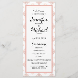 Soft Peachy Blush Damask Program