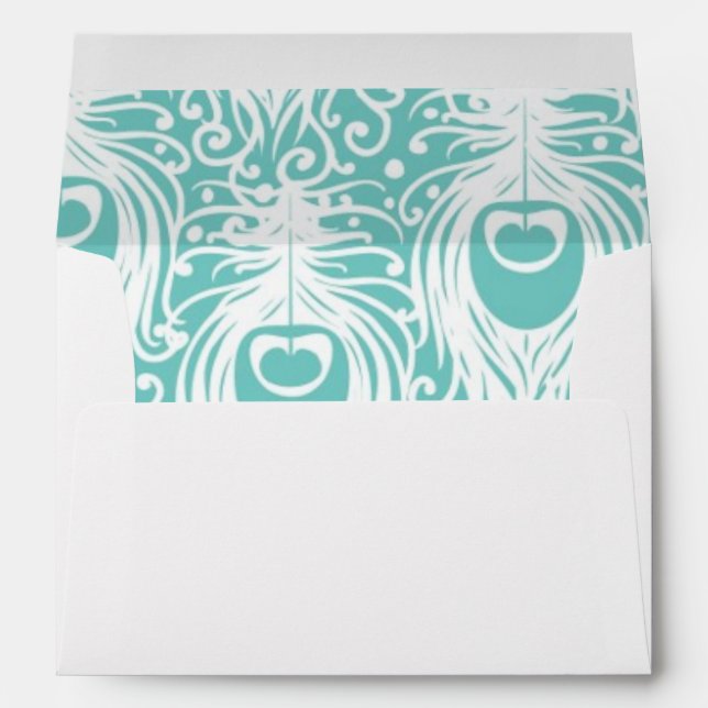Soft peacock feathers envelope (Back (Bottom))