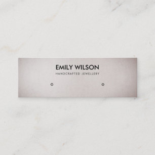 SOFT PEARL BLUSH SILVER STUD EARRING DISPLAY LOGO MINI BUSINESS CARD