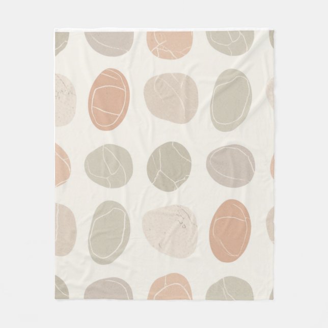 Soft Pebbles Grid Blanket Cosy Earth-Inspired  (Front)