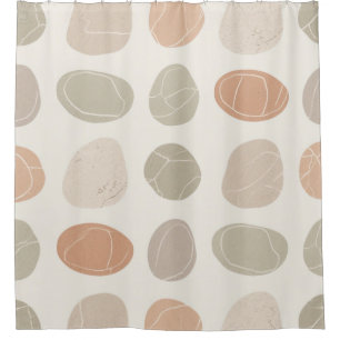 Soft Pebbles Grid Shower Curtain – Minimal Spa-Ins