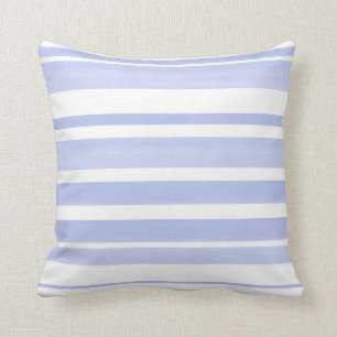 Soft Periwinkle White Stripes 2 Cushion