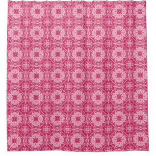 Soft Pink Abstract Floral Mandala Pattern Shower Curtain