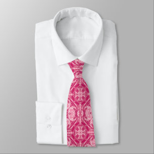 Soft Pink Abstract Floral Mandala Pattern Tie