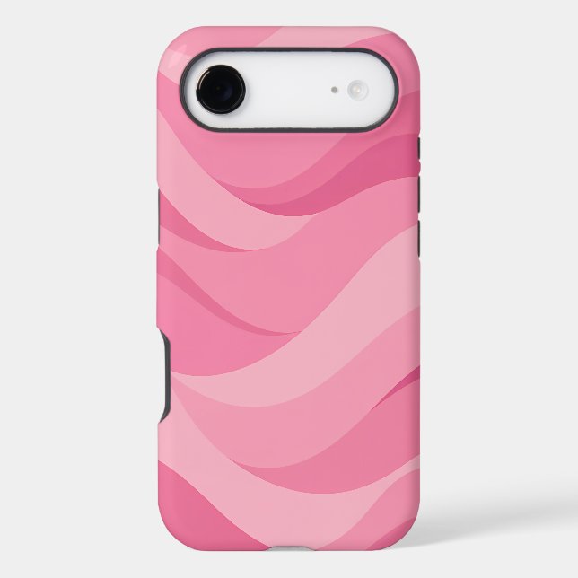 Soft Pink Abstract Waves Pattern (Back)
