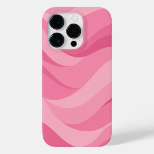 Soft Pink Abstract Waves Pattern Case-Mate iPhone 14 Pro Case