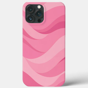 Soft Pink Abstract Waves Pattern iPhone 13 Pro Max Case