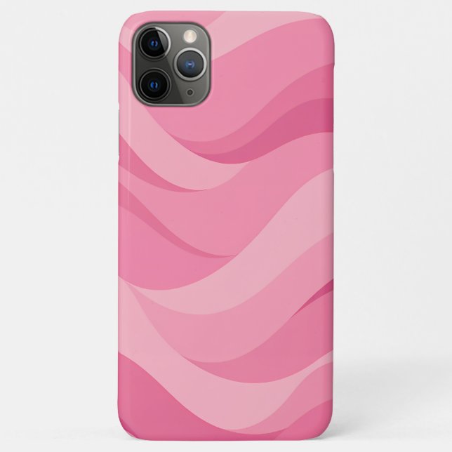 Soft Pink Abstract Waves Pattern Case-Mate iPhone Case (Back)