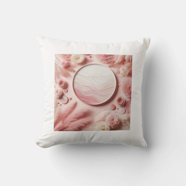 Soft Pink Aesthetic Wallpaper" Cushion (Front)