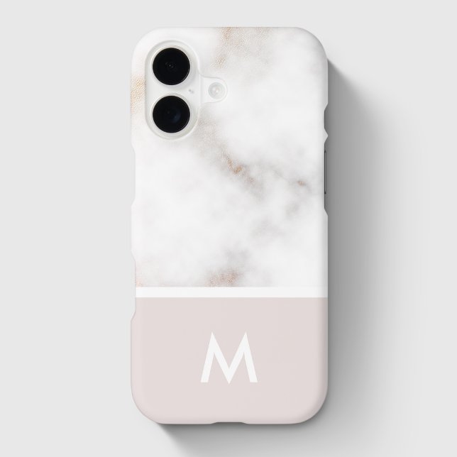 Soft Pink and Gold Marble Custom Initial (Creator Uploaded)