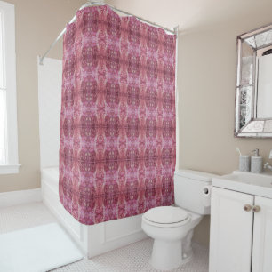 Soft pink and purple geometric M-size pattern Shower Curtain
