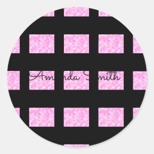 Soft Pink and White Cloud Classic Round Sticker