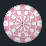 Soft Pink And White Dartboard<br><div class="desc">Soft Pink And White Dart Board</div>