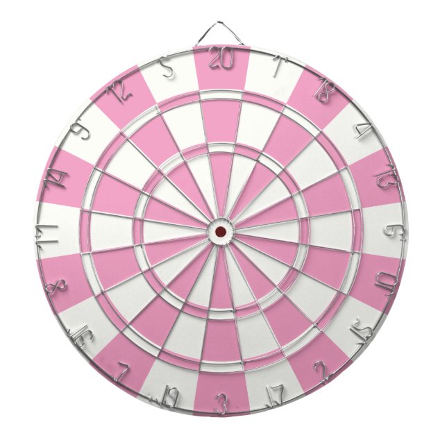 Soft Pink And White Dartboard (Front)