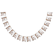 Soft Pink and White Flowers Bunting Flag