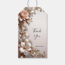 Soft Pink and White Flowers Gift Tag