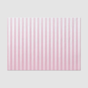 Soft Pink and White Gradated Stripes Tissue Paper