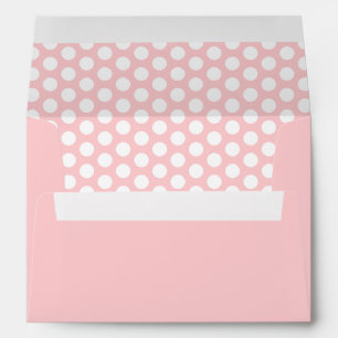 Soft Pink and White Polka Dot Envelope