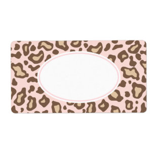 Soft Pink Animal Print Labels