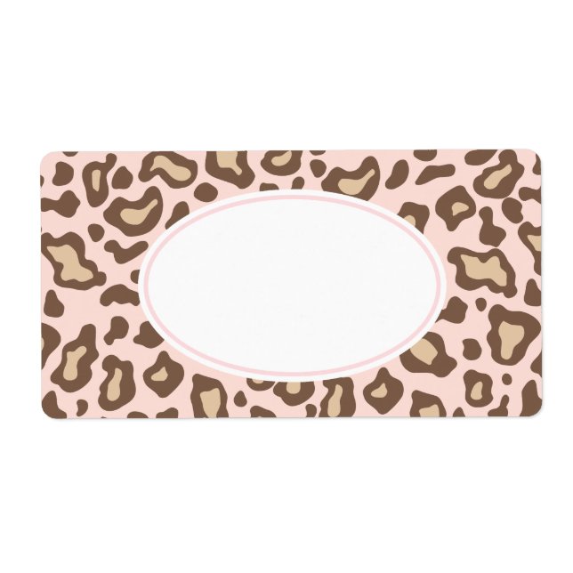 Soft Pink Animal Print Labels (Front)