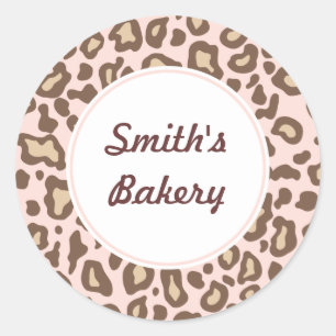 Soft Pink Animal Print Stickers