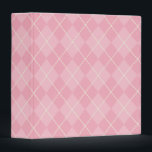 Soft Pink Argyle Binder School Folder<br><div class="desc">A soft pink argyle pattern decorates this stylish binder. Use this empty binder as a recipe binder,  scrapbook,  school binder,  baby book,  etc... The design is from original art.</div>