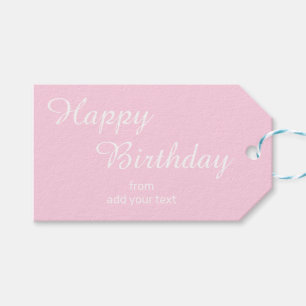 Soft Pink Birthday Gift Tags