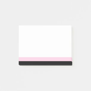 Soft Pink & Black Border Post-it® Notes