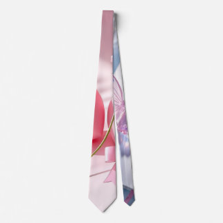 Soft Pink Blue Pastel Floral Dreamy Art Necktie