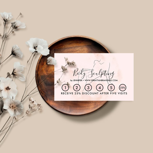 Soft pink Body sculpting contouring spa Business Card (Creator Uploaded)