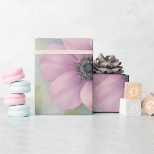 Soft Pink Botanical Floral Wrapping Paper