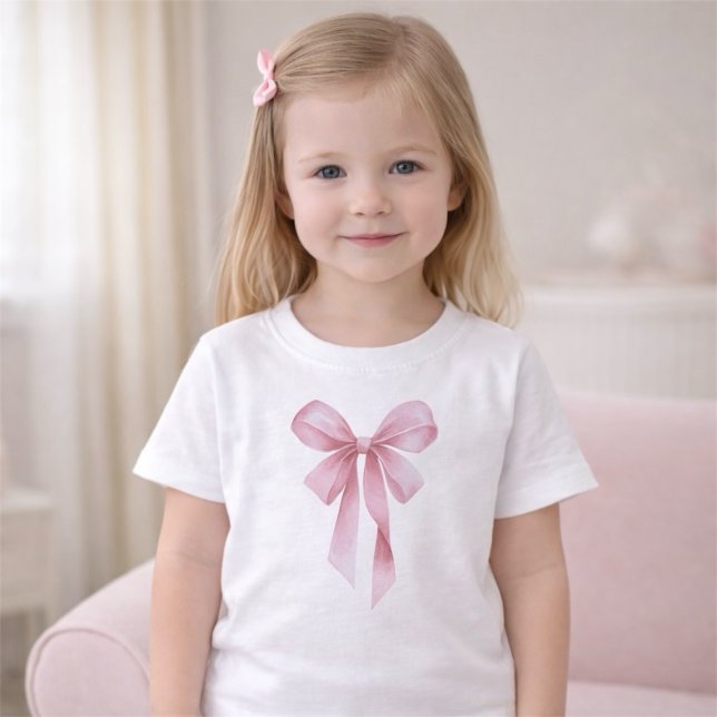 Soft Pink Bow Girl Baby Shower Party Baby T-Shirt (Soft Pink Bow Girl Baby Shower Party Baby T-Shirt)