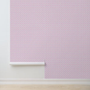 Soft Pink Brick Pattern Design Wallpaper