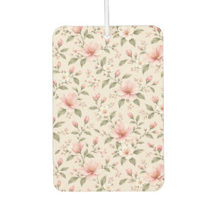 Soft Pink Cherry Blossom Floral Seamless Pattern Car Air Freshener