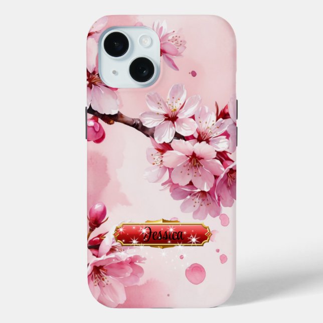 Soft Pink Cherry Blossoms iPhone / iPad case (Back)