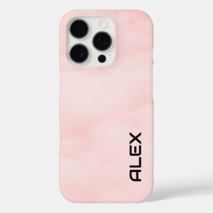Soft Pink Clouds – Dreamy Sky Texture iPhone 16 Pro Case
