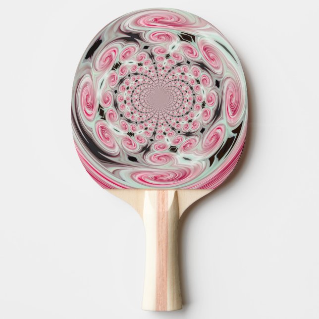 Soft Pink Clouds Swirl Reflection Canvas Print Ping Pong Paddle (Front)