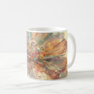 Soft Pink Crystal Flower Digital Art Coffee Mug