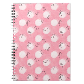 Soft Pink Cute Pattern – Minimal Aesthetic Polka Notebook