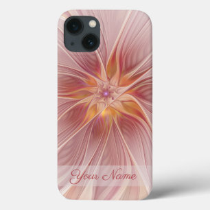 Soft Pink Dream Abstract Fractal Art Flower Name iPhone 13 Case